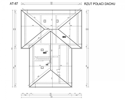 Rzut połaci dachu